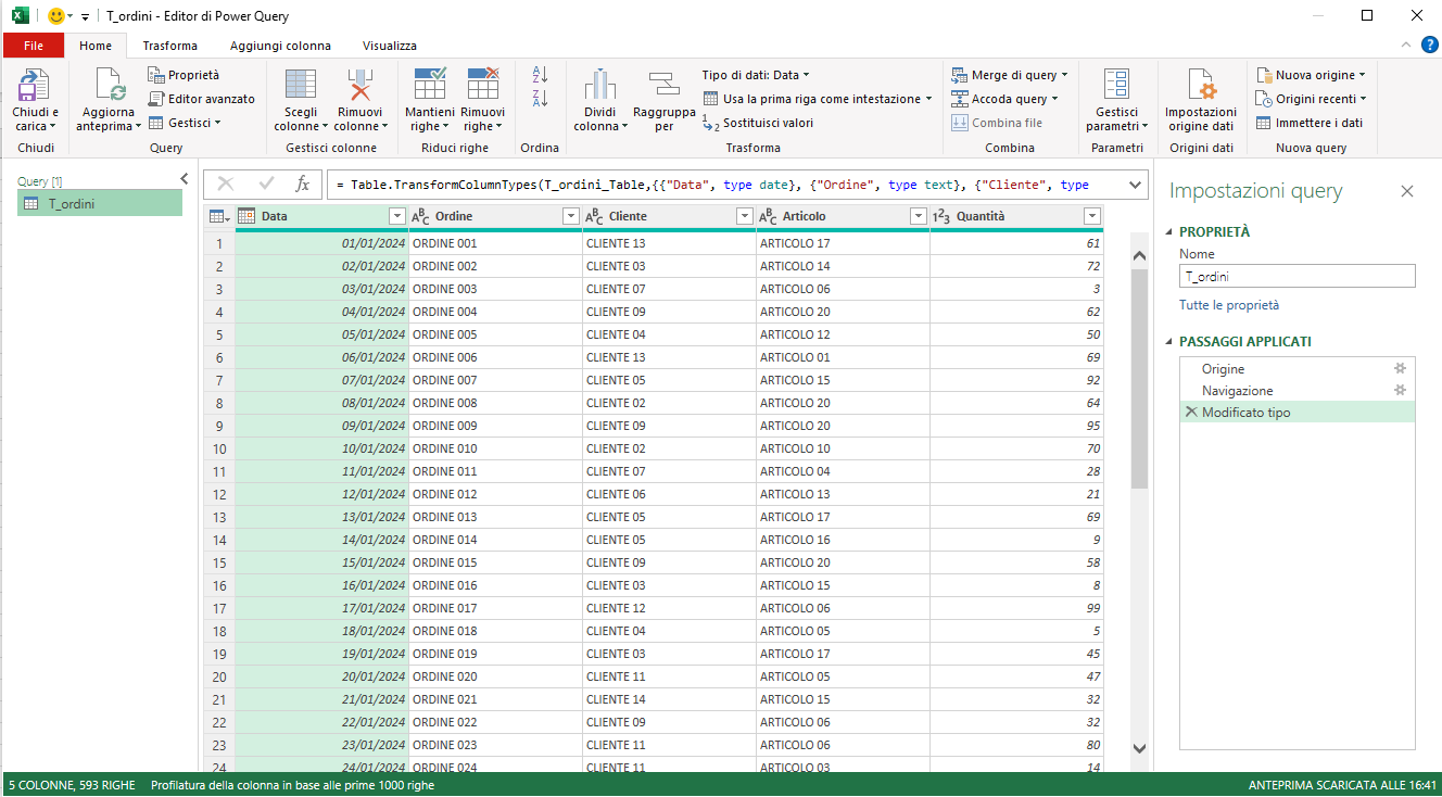 Power Query - Recupero Dati da Excel